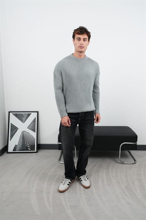 Wholesale Mens Gray Knit Sweater