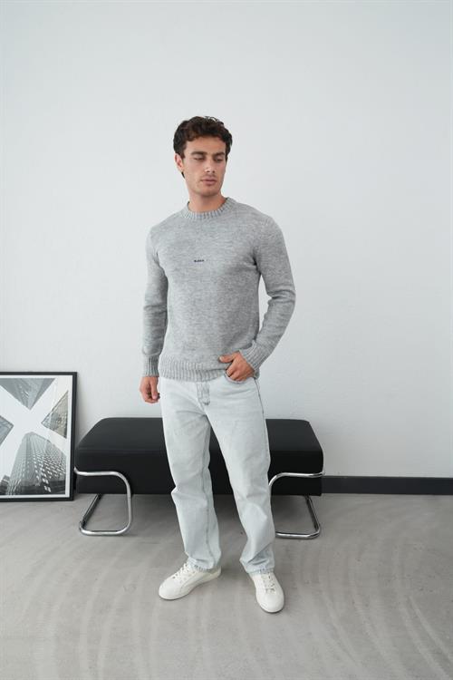 Wholesale Mens Gray Knit Sweater