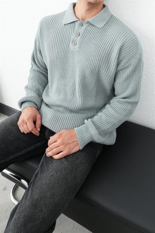 Wholesale Mens Gray Knit Sweater