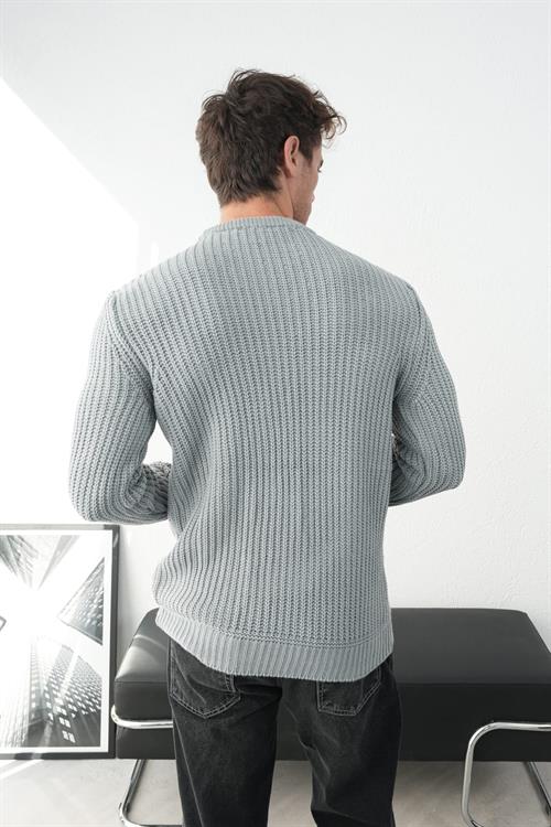 Wholesale Mens Gray Knit Sweater