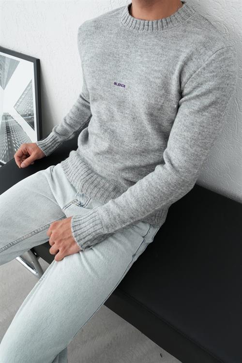 Wholesale Mens Gray Knit Sweater