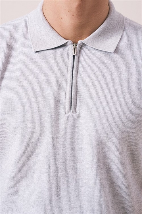 Wholesale Mens Gray Knit T-Shirt