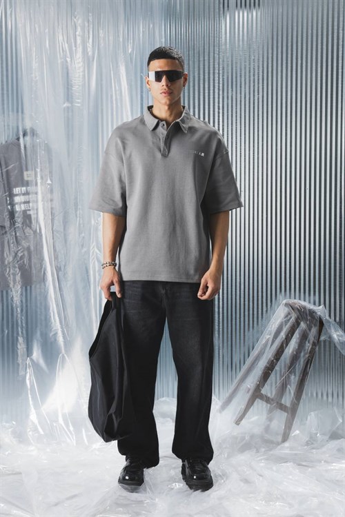 Wholesale Mens Gray Polo T-Shirt 