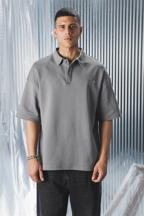 Wholesale Mens Gray Polo T-Shirt 