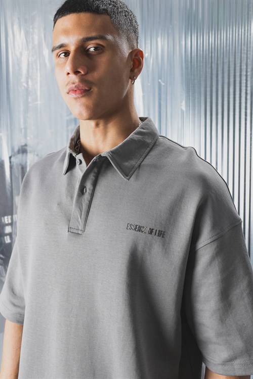 Wholesale Mens Gray Polo T-Shirt 
