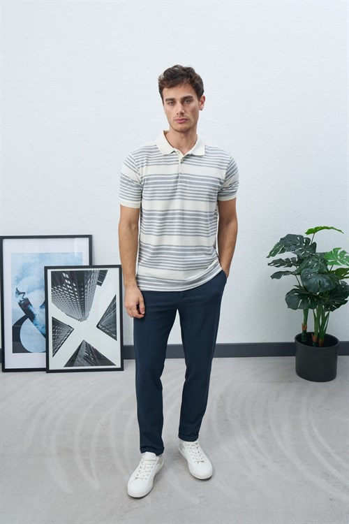 Wholesale Mens Gray Polo T-Shirt