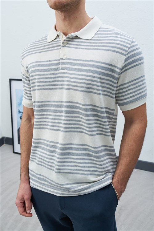 Wholesale Mens Gray Polo T-Shirt