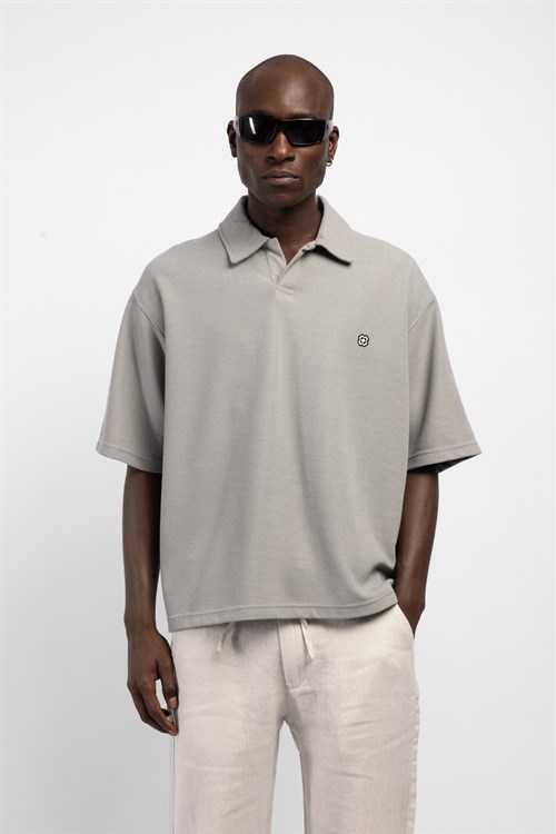 Wholesale Mens Gray Polo T-shirt