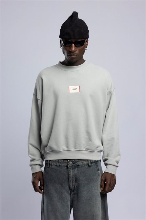 Wholesale Mens Gray Printed Sweatshirt 