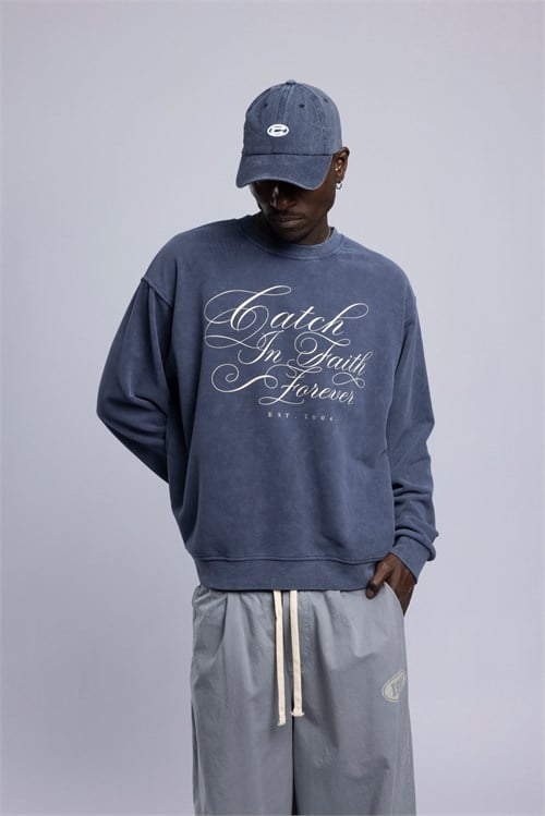 Wholesale Men's Gray Printed Sweatshirt  1503FW27-