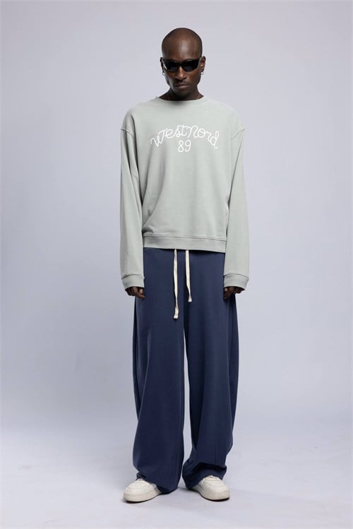 Wholesale Mens Gray Printed Sweatshirt 
