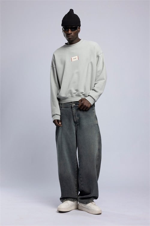 Wholesale Mens Gray Printed Sweatshirt 