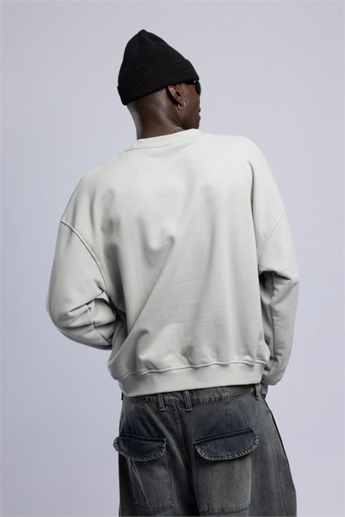 Wholesale Mens Gray Printed Sweatshirt 