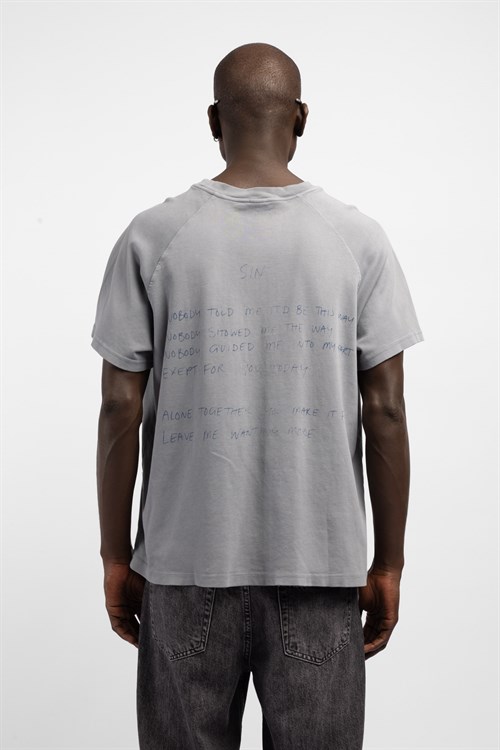 Wholesale Mens Gray Printed T-shirt
