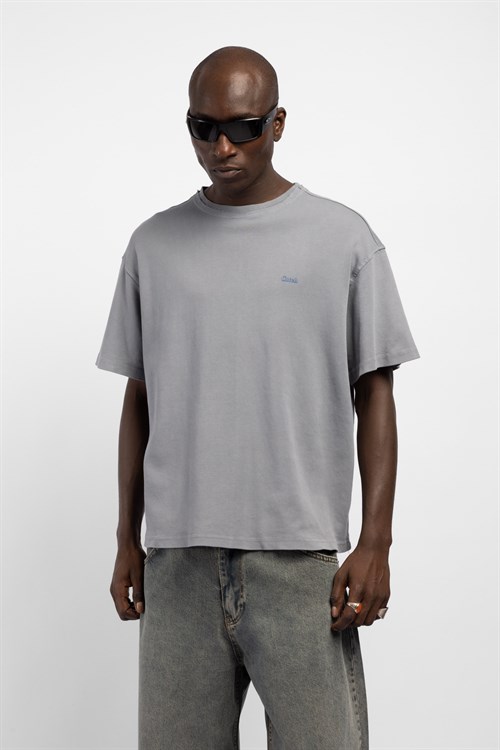 Wholesale Mens Gray Printed T-shirt