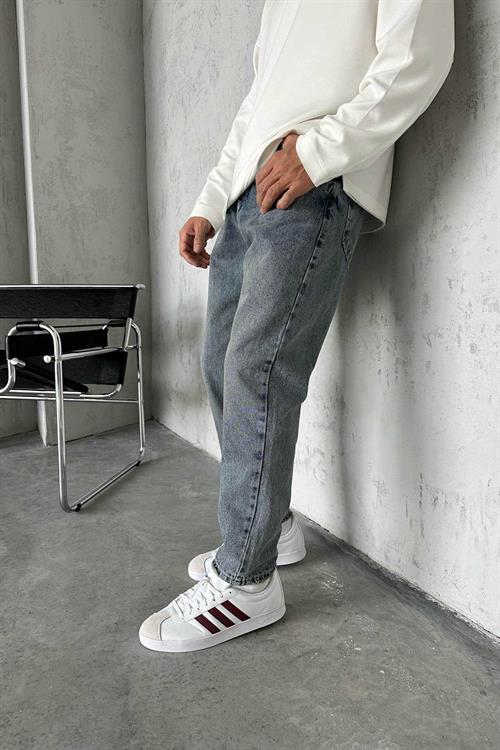 Wholesale Mens Gray Relaxed Fit Jeans