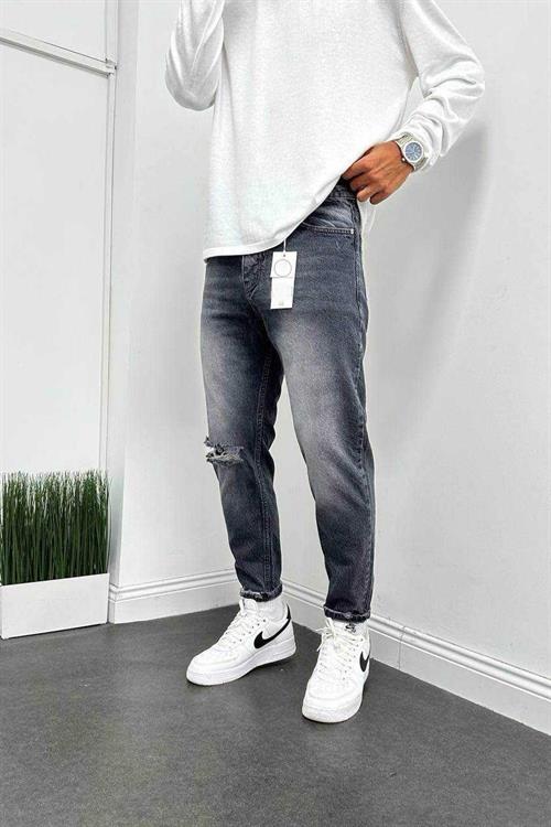 Wholesale Mens Gray Relaxed Fit Jeans