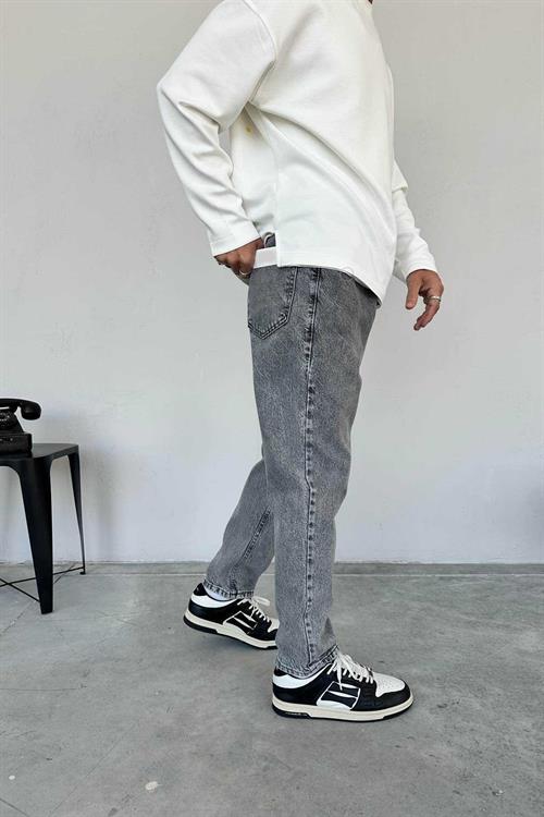 Wholesale Mens Gray Relaxed Fit Jeans