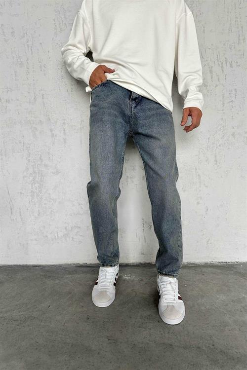 Wholesale Mens Gray Relaxed Fit Jeans