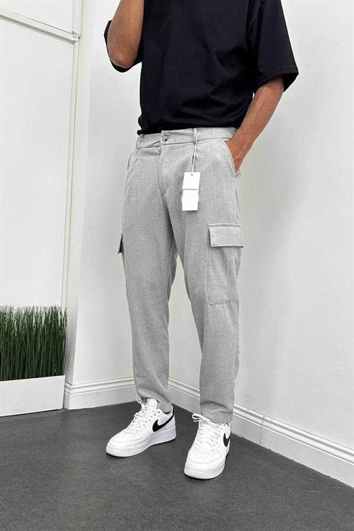 Wholesale Mens Gray Relaxed Fit Pants