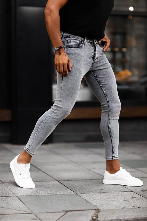 Wholesale Mens Gray Slim Fit Jeans