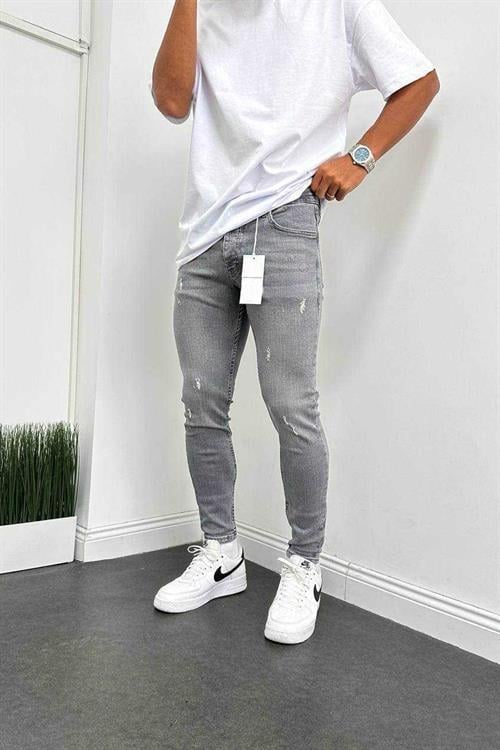Wholesale Mens Gray Slim Fit Jeans