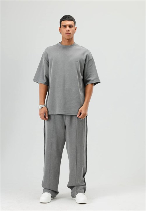 Wholesale Mens Gray T-Shirt and Pants Set