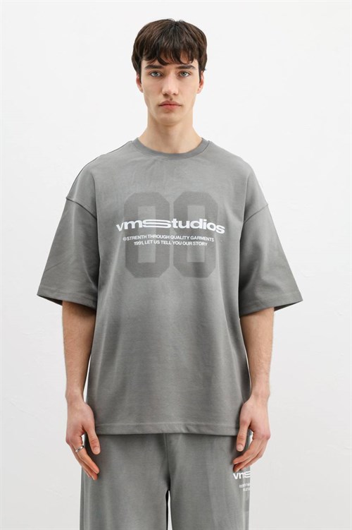 Wholesale Mens Gray T-Shirt and Pants Set