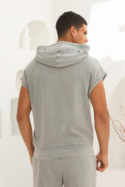 Wholesale Mens Gray T-Shirt and Shorts Set