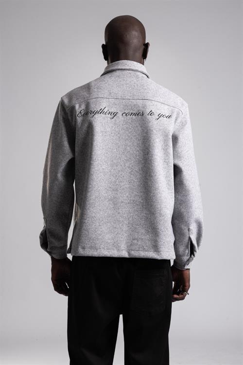 Wholesale Mens Gray Wool Blend Coat