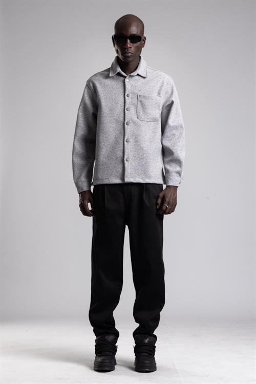 Wholesale Mens Gray Wool Blend Coat