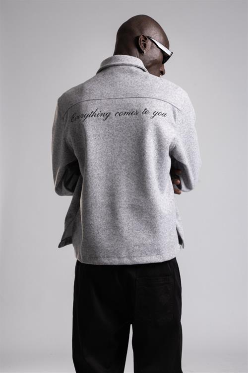 Wholesale Mens Gray Wool Blend Coat