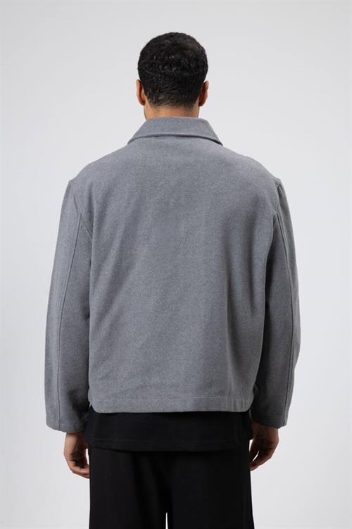 Wholesale Mens Gray Zip-Up Jacket 