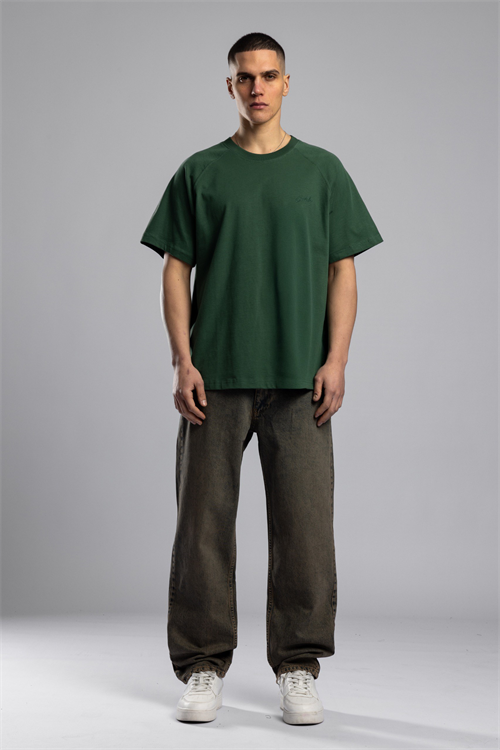 Wholesale Mens Green Basic T-shirt