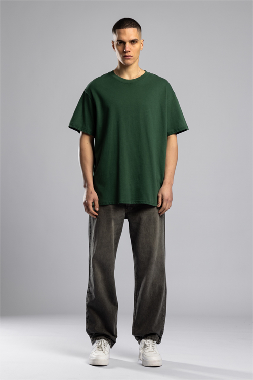Wholesale Mens Green Basic T-shirt