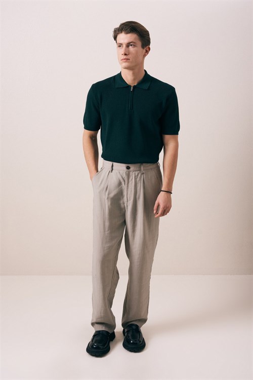 Wholesale Mens Green Knit T-Shirt