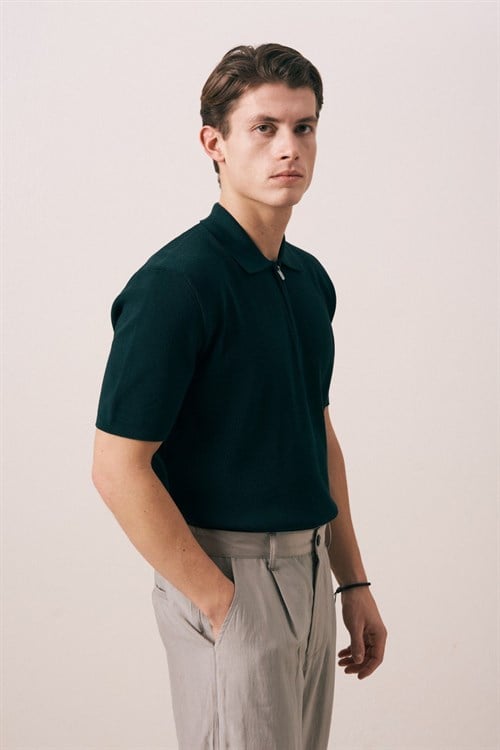 Wholesale Mens Green Knit T-Shirt