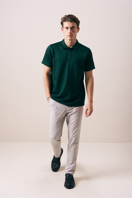 Wholesale Mens Green Polo T-Shirt