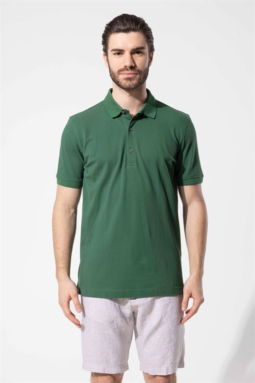 Wholesale Mens Green Polo T-Shirt