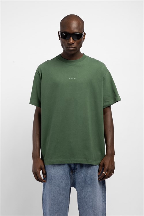 Wholesale Mens Green Printed T-shirt