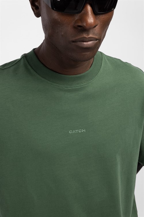 Wholesale Mens Green Printed T-shirt