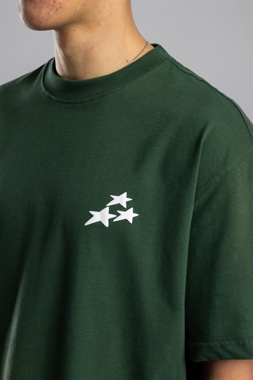 Wholesale Mens Green Printed T-shirt