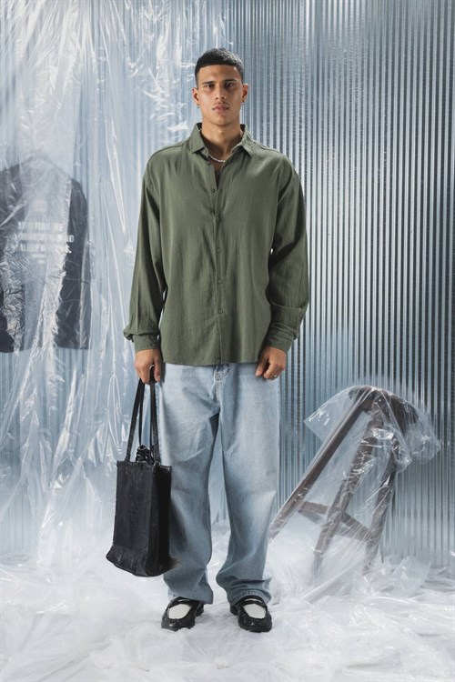 Wholesale Mens Green Shirt