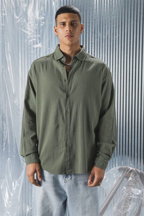 Wholesale Mens Green Shirt