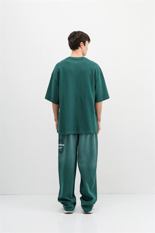Wholesale Mens Green T-Shirt and Pants Set