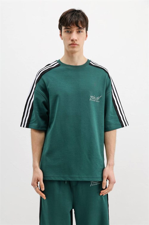 Wholesale Mens Green T-Shirt and Pants Set
