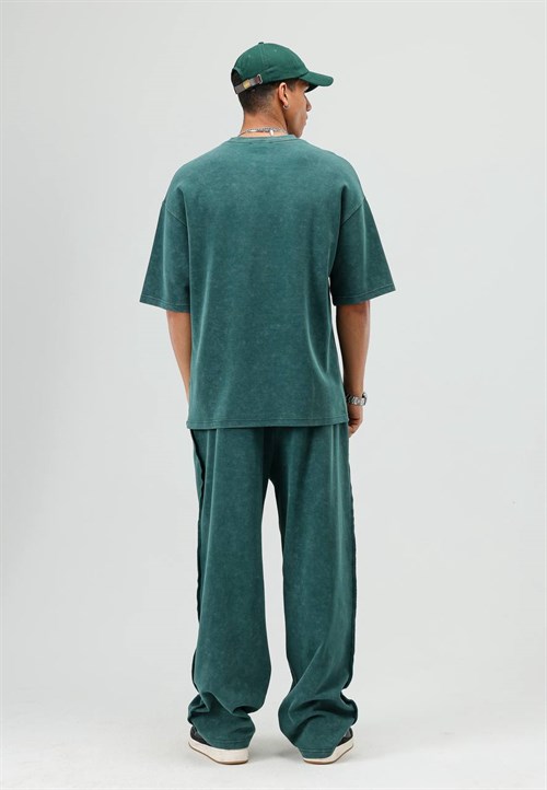Wholesale Mens Green T-Shirt and Pants Set