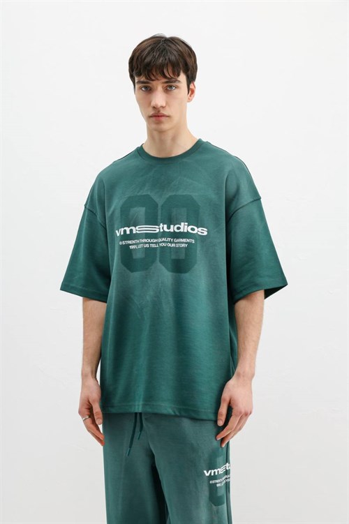 Wholesale Mens Green T-Shirt and Pants Set