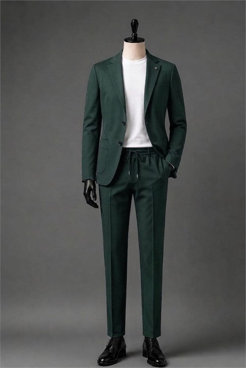 Wholesale Men's Green Two-Piece Suit 1701W26-109