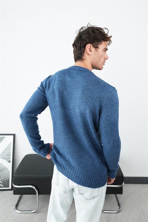 Wholesale Mens Indigo Knit Sweater
